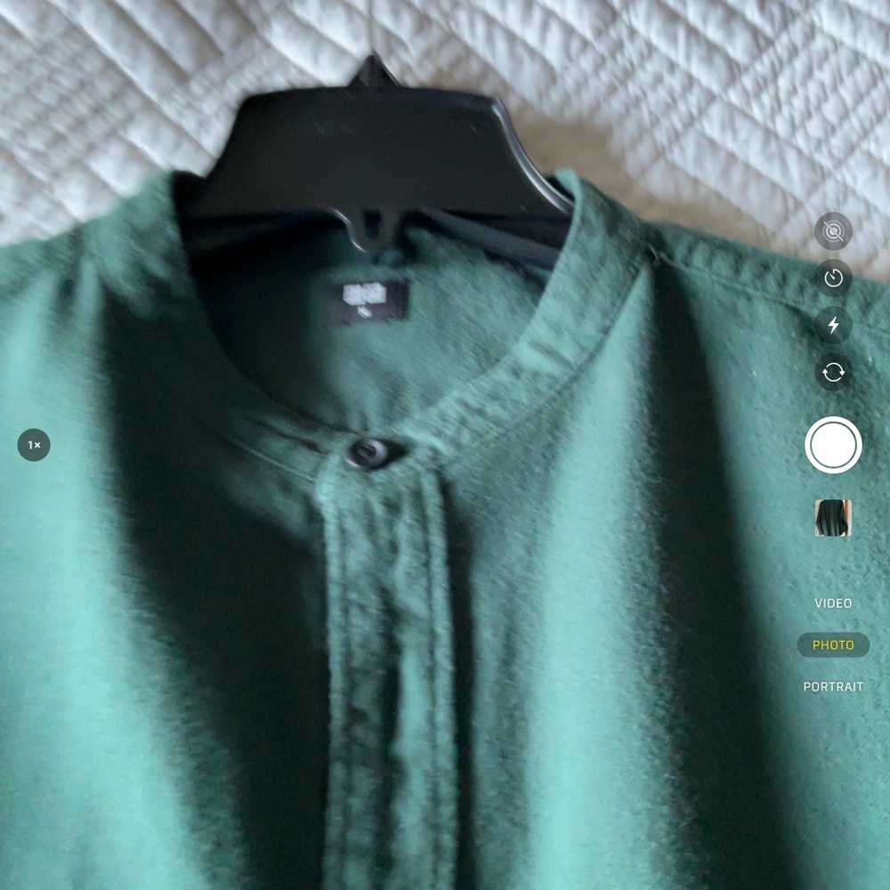 Uniqlo Men's Flannel Stand Collar Shirt